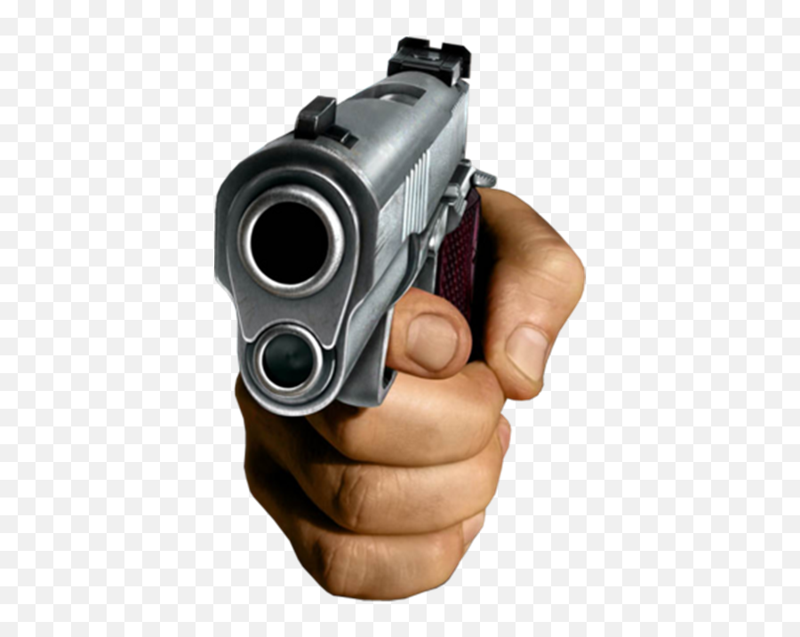 Hand Pointing Gun At Screen - Gun Hand Meme Png Emoji,Gun Emoji