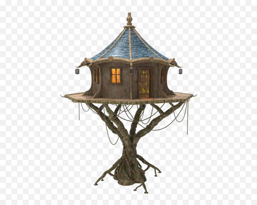 Treehouse Cabin Cottage Fantasyart - Tree House Emoji,Treehouse Emoji