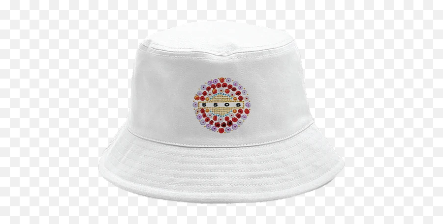 Wildflower Bucket Hat - Party Hat Emoji,White Emoji Bucket Hat
