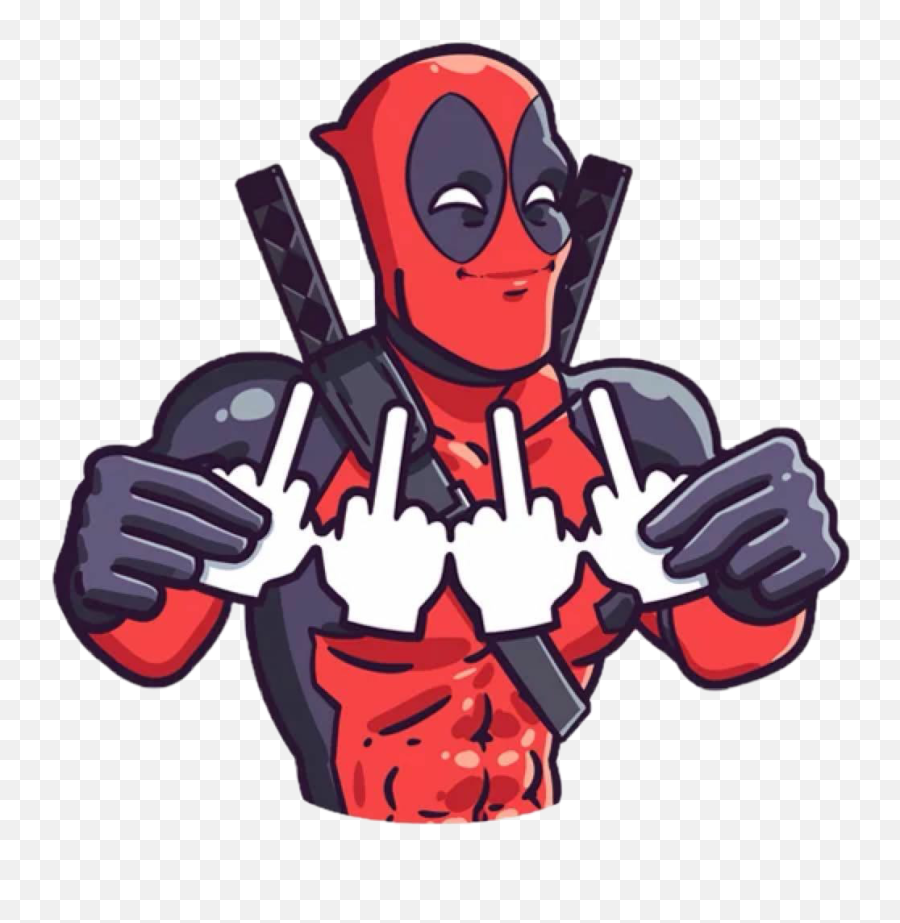 Deadpool Sticker - Deadpool Showing Middle Finger Emoji,Deadpool Emojis