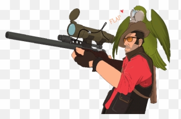 Steam Community Rare Parrot Cosmetic - Transparent Sniper Gif Tf2 Emoji,Sniper Emoji