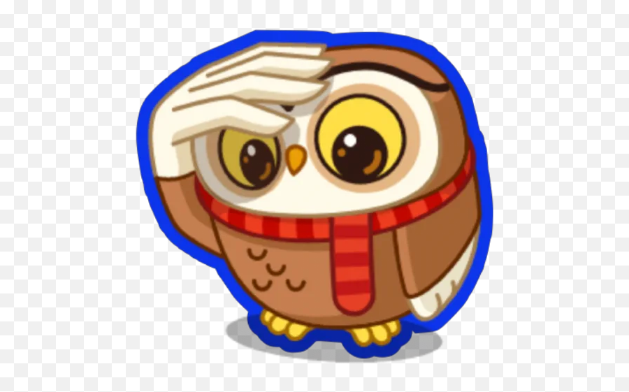 Polar Owl By Indi Stickers For Whatsapp - Happy Emoji,Owl Emojis For Android