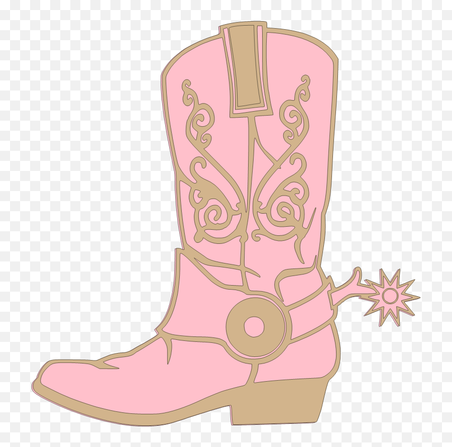 Cowgirl Clipart Brown Cowboy Boot - Transparent Pink Cowgirl Boots Clipart Emoji,Cowboy Boot Emoji