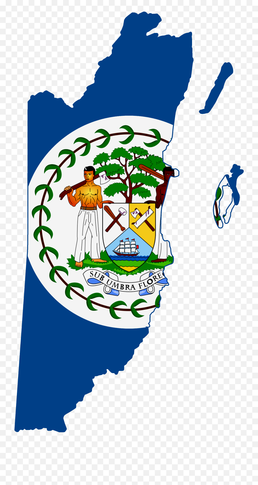 Flag Map Of British Honduras - Belize Flag Map Png Emoji,Belize Flag Emoji