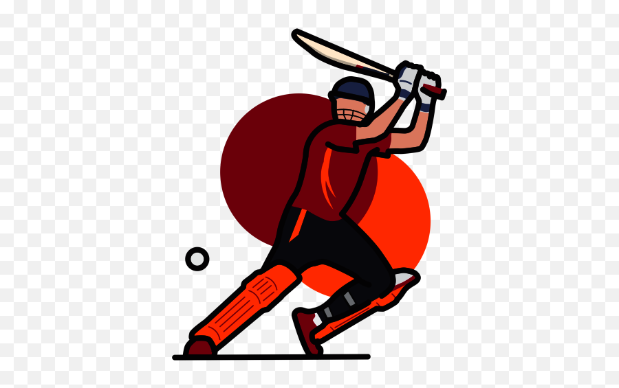 Hue Cricket Clipart Style Batting Cup Sports - Cricket Bat Ball Clipart Emoji,Cricket Emoji