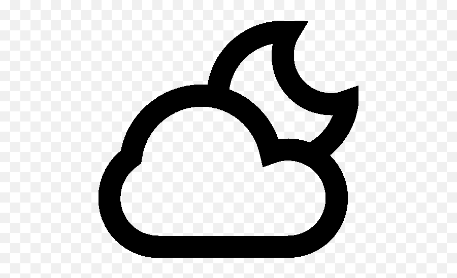 Weather Partly Cloudy Night Icon - Partly Cloudy Night Weather Icon Emoji,Cloudy Emoji