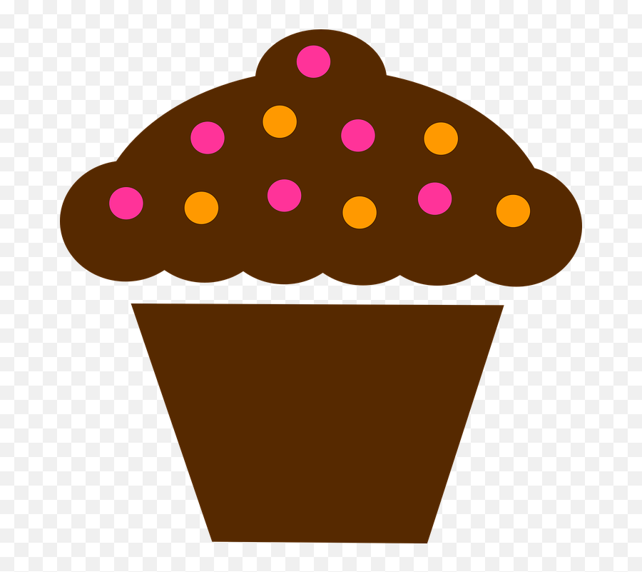 Free Confectionery Candy Vectors - Polka Dot Cupcake Clipart Emoji,Yummy Emoticon