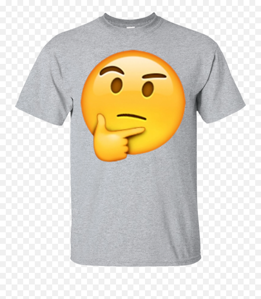 Skeptical Thinking Eyebrow Raised Emoji Tee Shirt,Skeptical Emoji