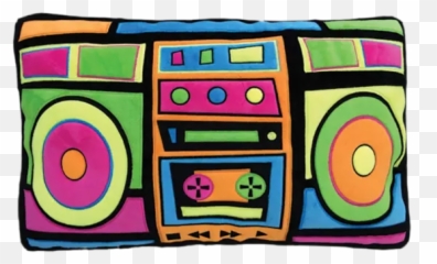 Fleece Embroidered Microbead Pillow - Cushion Emoji,Boombox Emoji