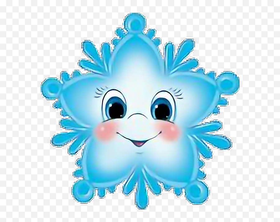 Snowflake Snow Icicle Blue Frost - Clipart Snowflake Smile Emoji,Icicle Emoji