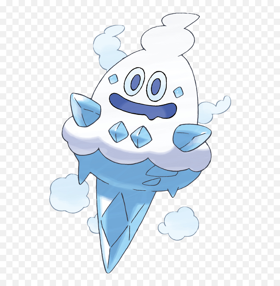 Pokemon Vanillish Emoji,Ice Cream Sun Cloud Emoji