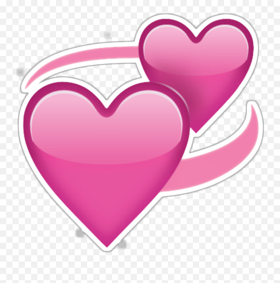 Two Pink Hearts Emoji Png Transparent - Iphone Heart Emoji Png,Heart Emoji Png