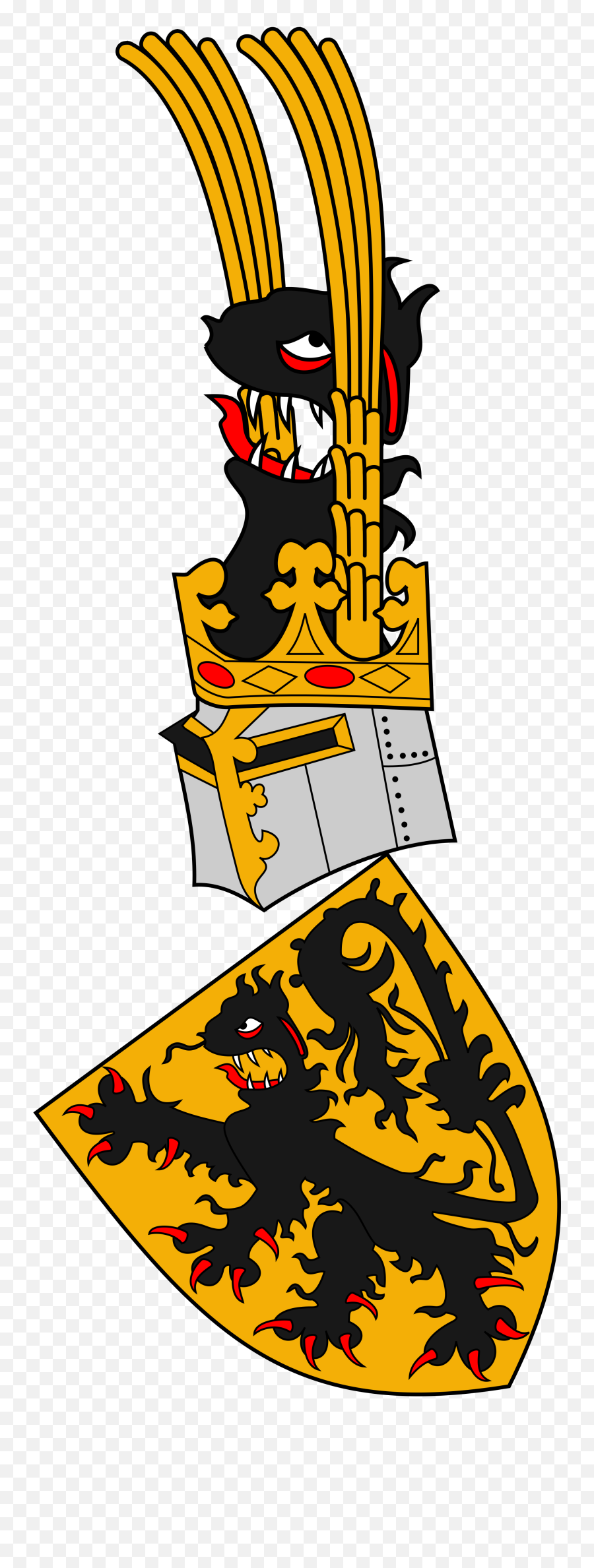 Count Of Flanders - Armorial De Gelre Emoji,Family Crown Castle Emoji
