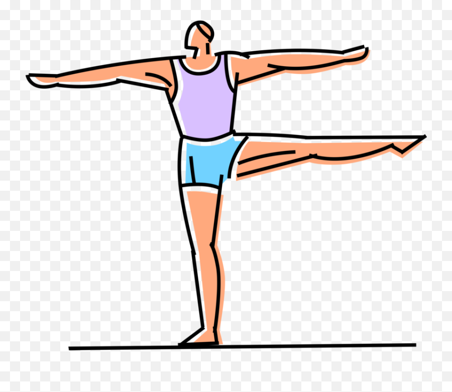 Gymnast Person Balance Transparent - One Leg Balance Gymnastics Emoji,Gymnastics Emojis