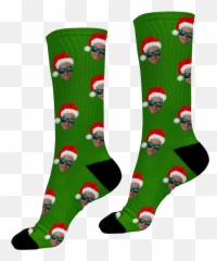 Santa Hat Face Socks - Portable Network Graphics Emoji