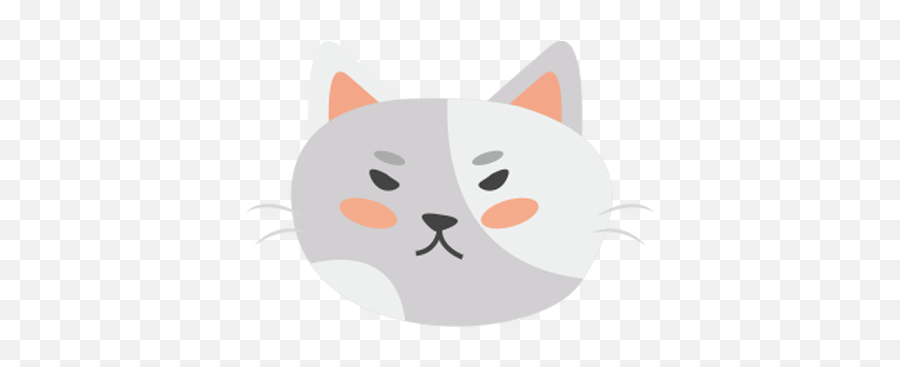 Face Cats Emoji For Imessage - Asian,Gray Cat Emoji