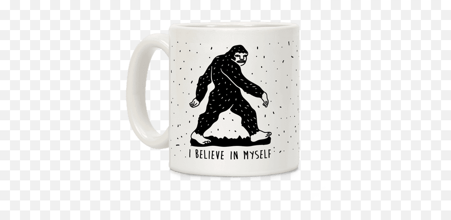 I Believe In Myself Bigfoot Coffee Mug - Rbg Mug Emoji,Bigfoot Emoji