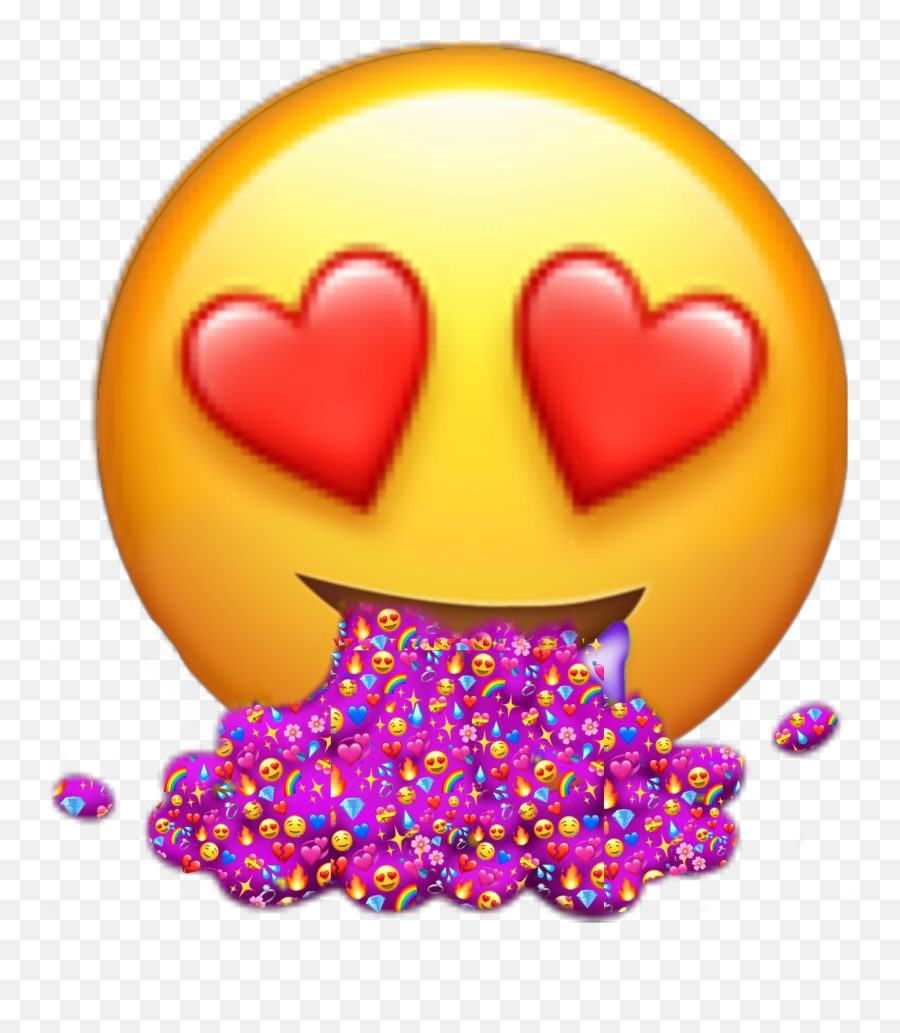 Loveit Hearteyes Puke Emoji Emojimix - Picsart Emojis Trending,Barfing Emoji