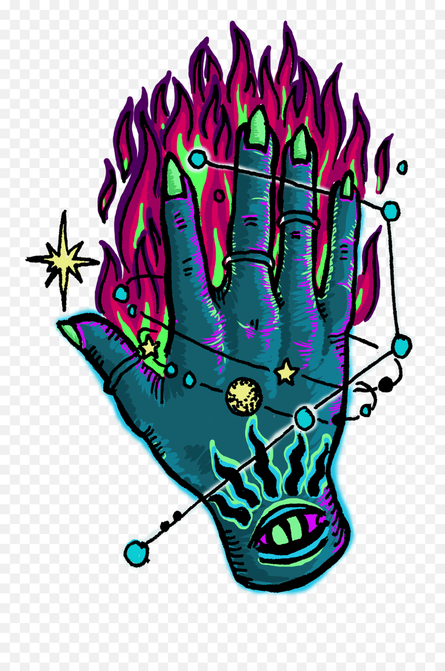 Hand Of Fate - All Seeing Eye Hand Smoking Clipart Full Illustration Emoji,All Seeing Eye Emoji