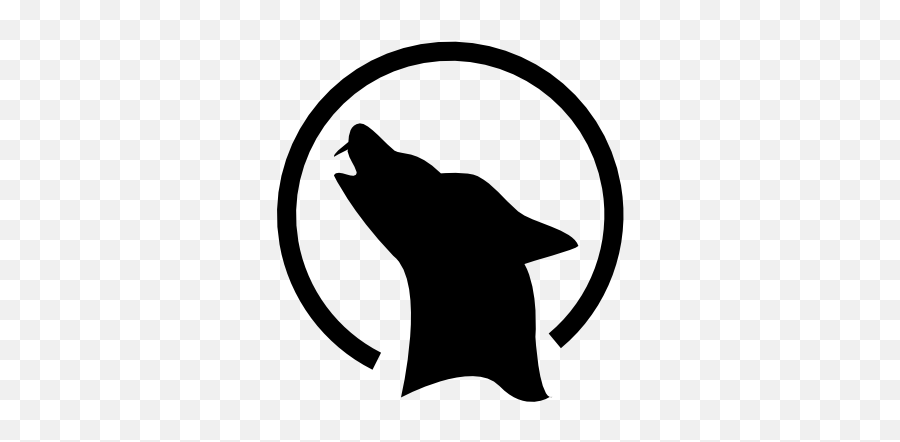 Wolf Howling At The Moon Free Vector Icons Designed - Werewolf Icon Emoji,Werewolf Emoji
