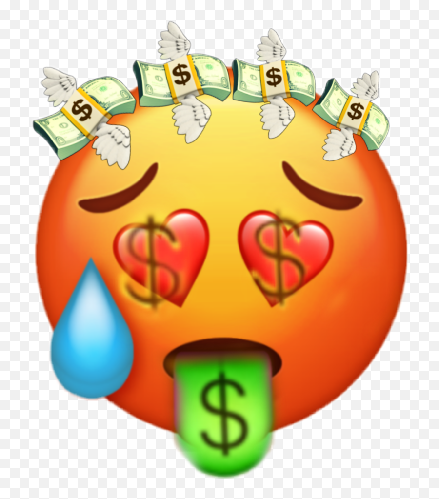 Emoji Ios Iphone Golddigger Sticker - Cartoon,Phone And Money Emoji