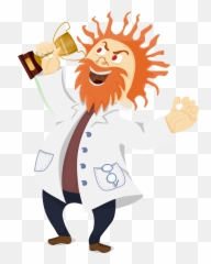 Mad Scientist With A Trophy Icons Png - Cartoon Transparent Emoji