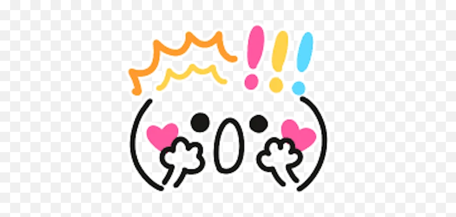 Colorful Emoji Stickers By Bo Peng - Dot,Energetic Emoji