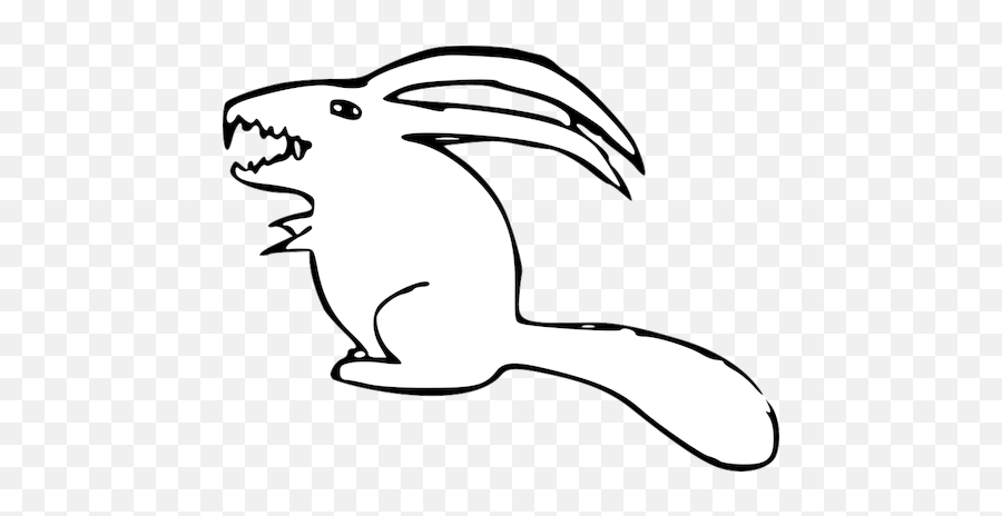Scary Rabbit Drawing - Snowshoe Hare Easy Drawing Emoji,Bunny Ears Emoji