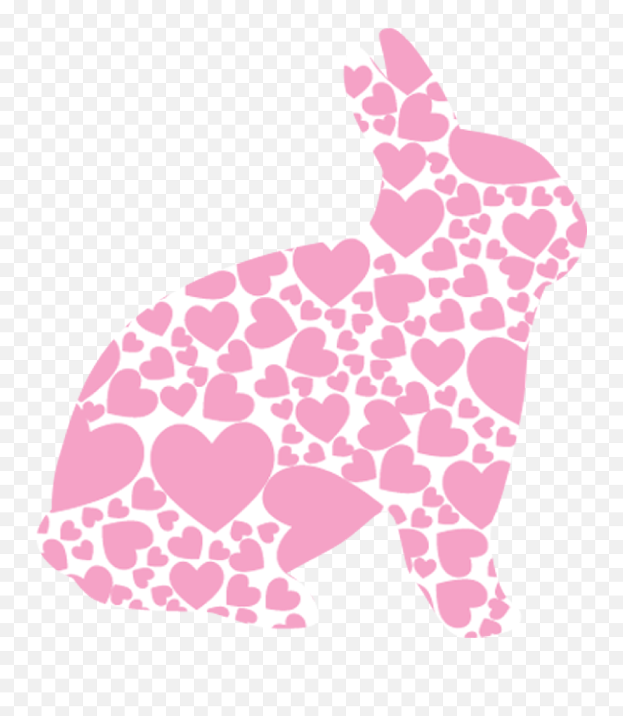 Bunny Easter Rabbit Hearts Cute - Rabbit And Hearts Emoji,Cute Emoji Cakes