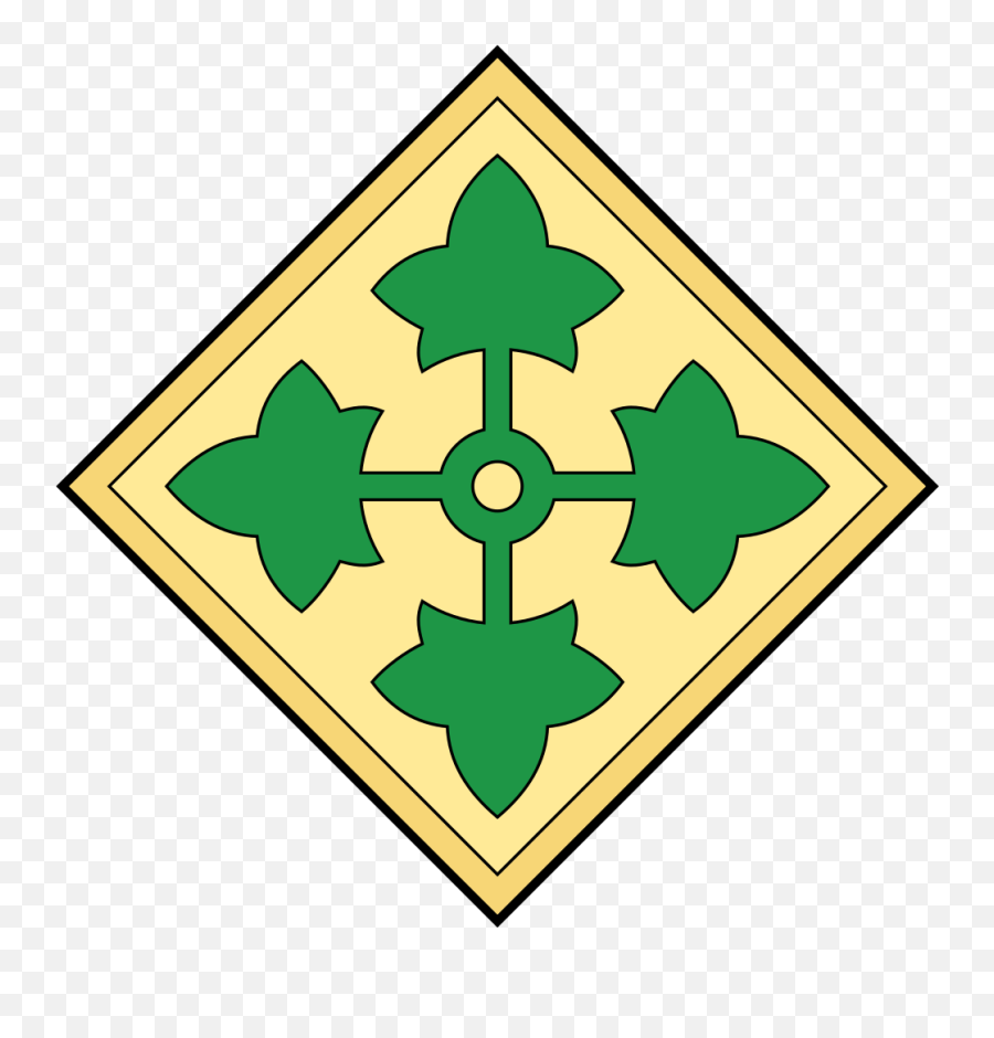 Usa Army 4th Infantry Division Ssi - 4th Id Steadfast And Loyal Emoji,Us Army Emoji