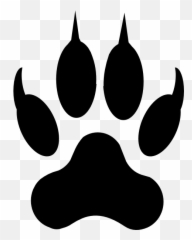 Grizzly Bear Paw Print Clipart Free Images 2 - Lion Footprint Emoji