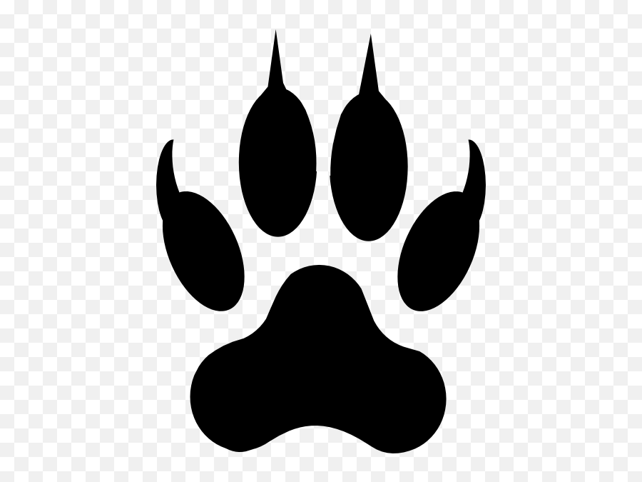 Grizzly Bear Paw Print Clipart Free Images 2 - Lion Footprint Emoji,Pawprint Emoji