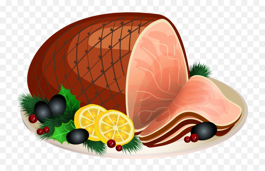 Sliced Ham Clipart - Christmas Ham Clipart Emoji,Salami Emoji
