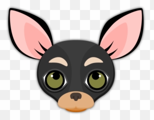 Black Tan Chihuahua Emoji Stickers For Imessage - Emoji Dogs Black,Puppy Eyes Emoji