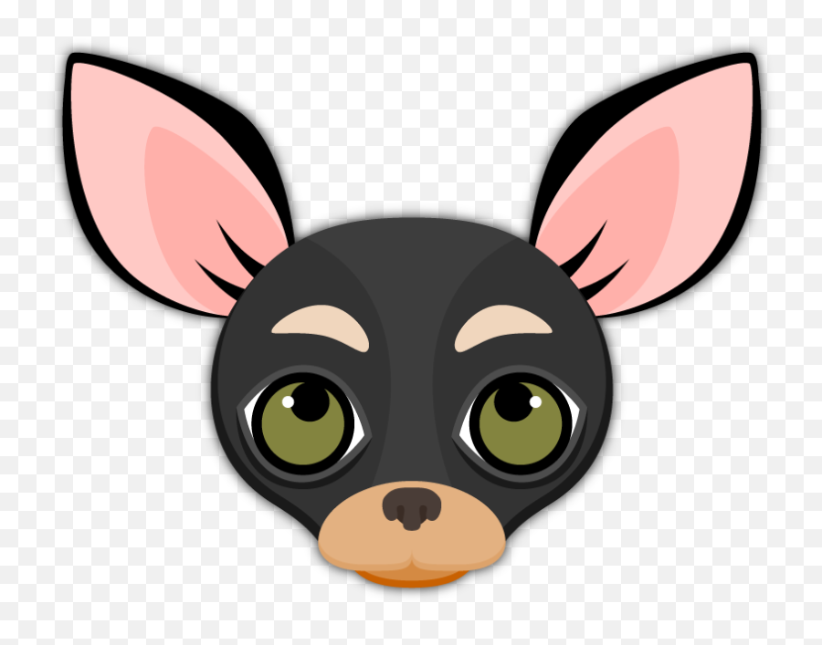 Black Tan Chihuahua Emoji Stickers For Imessage - Emoji Dogs Black,Puppy Eyes Emoji