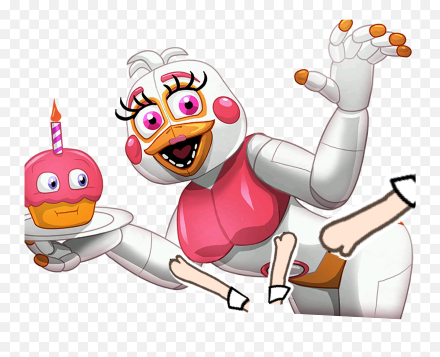 Funny Funny People Touching Funtime Chicas Butt And Hug - Fnaf Ucn Funtime Chica Emoji,Emoji Butt