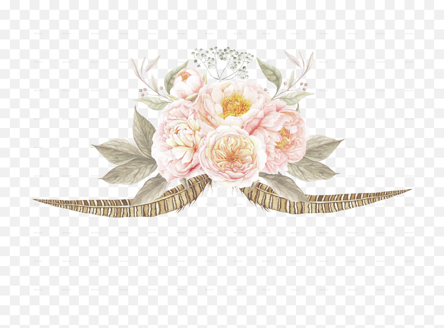 Library Of Flower Bouquet Border Png Library Library Png - Flower Vintage Border Png Emoji,Bouquet Of Flowers Emoji