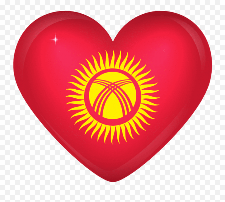 Free Png Kirgizstan Large Heart Flag - Kyrgyz Republic Kyrgyz Flag Emoji,Danish Flag Emoji