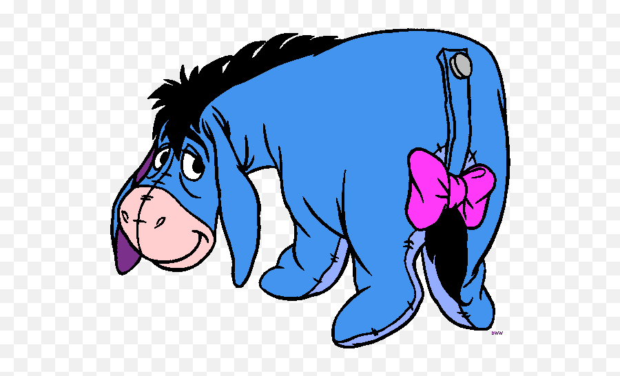 Eeyore Free Clipart - Eeyore With No Tail Emoji,Eeyore Emoji