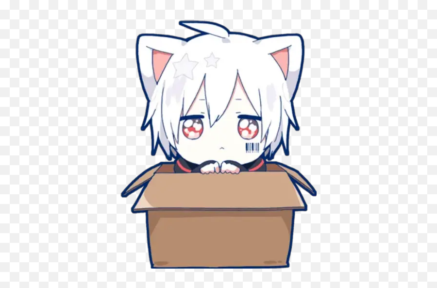 Neko 3 Stickers For Whatsapp - Mafumafu Neko Chibi Emoji,Neko Emoji