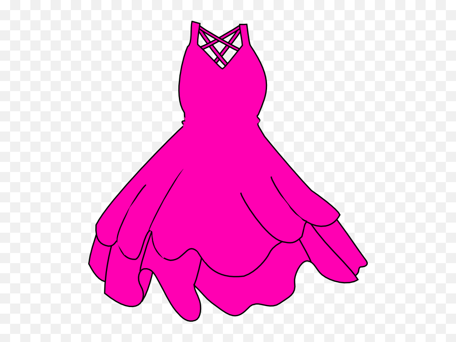 Pink Dress Clipart - Black Dress Clip Art Emoji,Pink Emoji Outfits