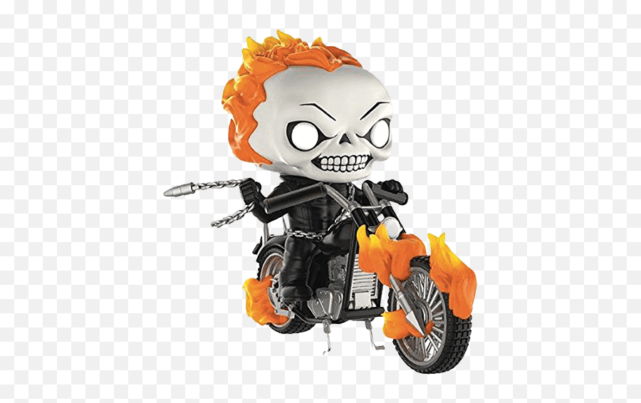 Download Hd Classic Ghost Rider - Funko Ghost Rider Ghost Ghost Rider Funko Pop Emoji,Bike Emoji Png
