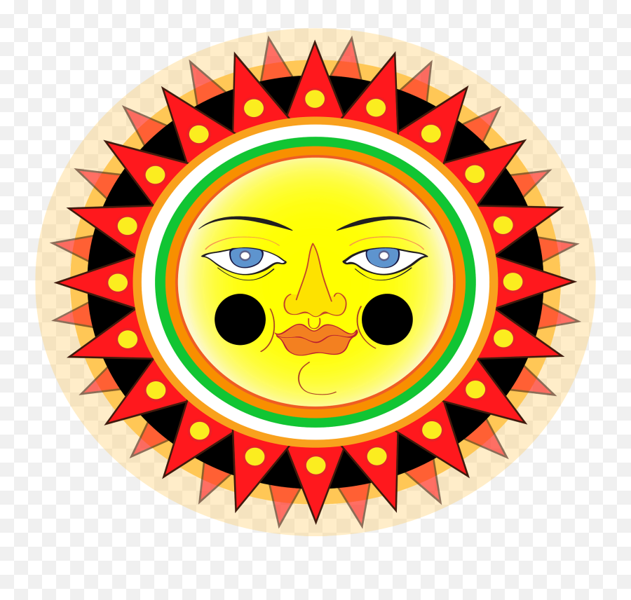 Sun Face With Scalloped Border Clipart - Joseph Evening College Bangalore Emoji,Emoji Border