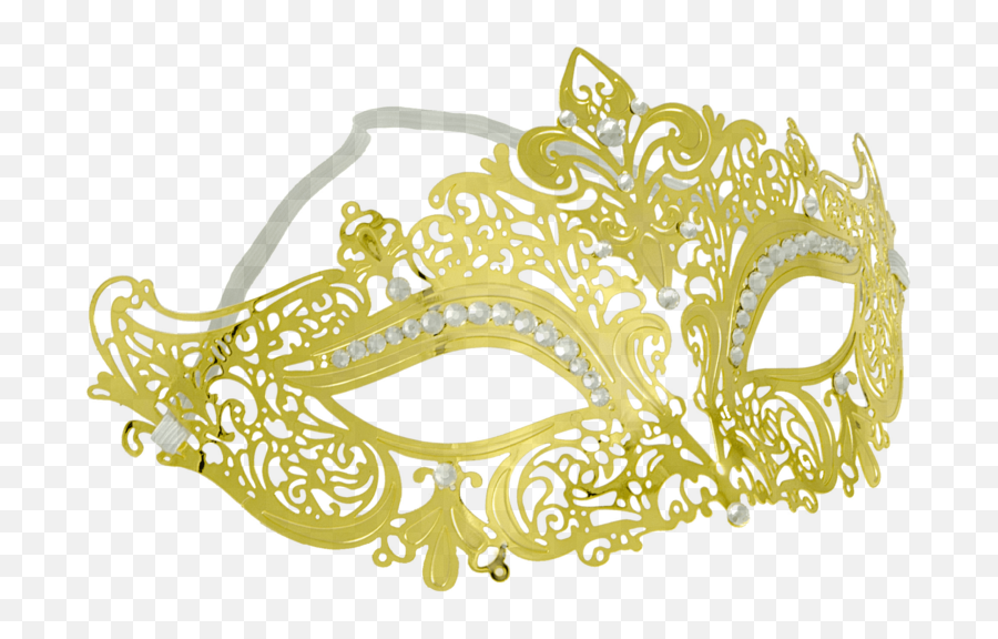 Jacobson Hat Company Gold Lace Metal Fleur Di Lis Mask - Decorative Emoji,Flag And Tennis Ball Emoji