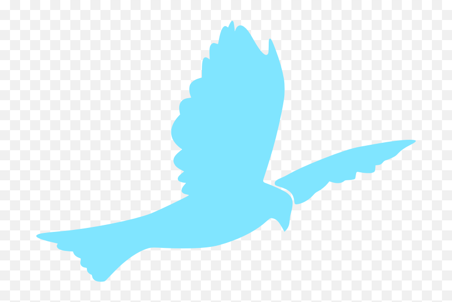 Christian Clip Art Graphic Descending Dove Solid White Dove - Blue Dove Png Emoji,Dove Emoji