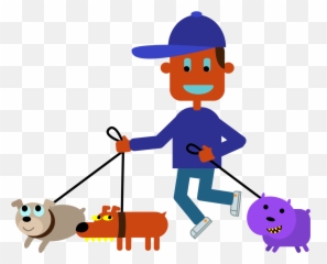 Clipart Walking Emoji Picture - Dog Walker