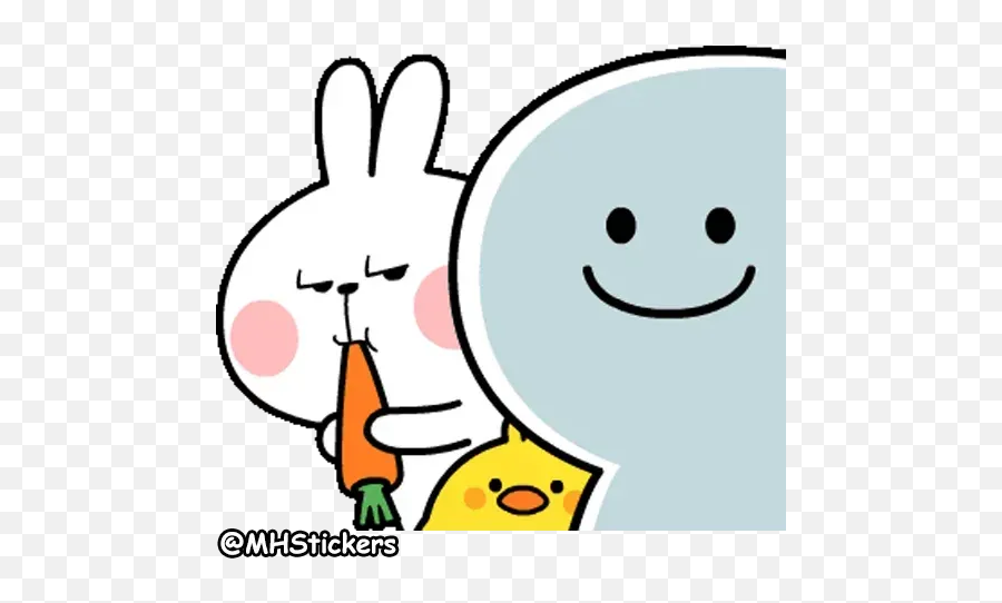 Rabbit Whatsapp Stickers - Telegram Stickers Spoiled Rabbit Emoji,Rabbit Emoticon