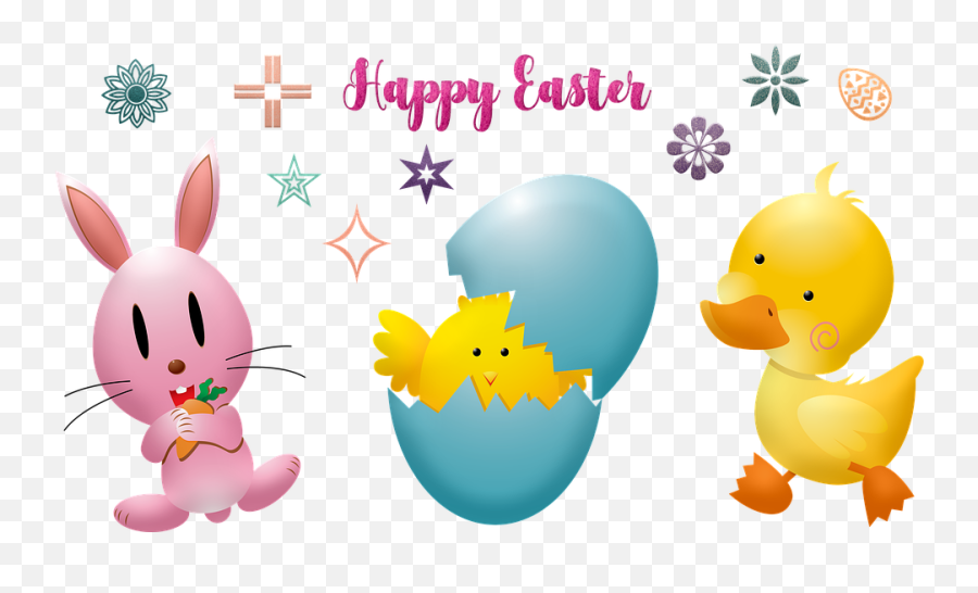 Easter Bunny Chick Happy - Cartoon Yellow Duck Emoji,Bunny Ears Emoji