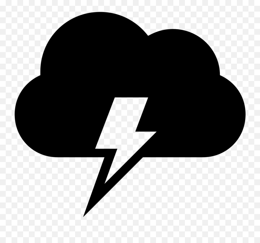 Thunderstorm Clipart Dark Clouds - Cloud With Lightning Icon Emoji,Black Cloud Emoji