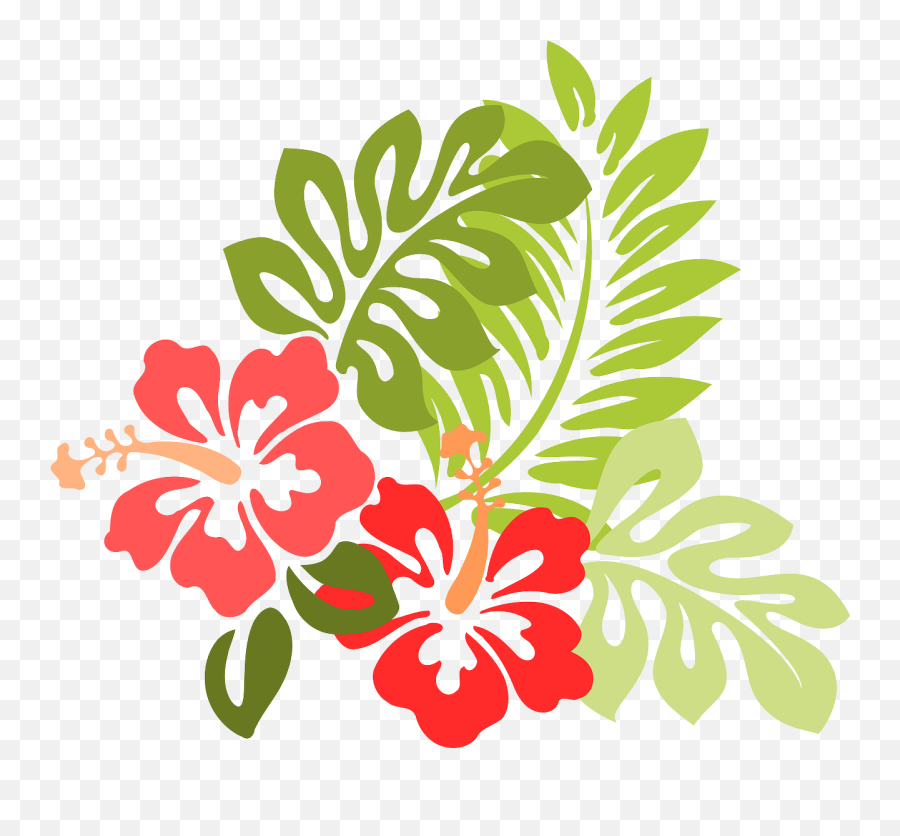 Hibiscus Flower Leaf Foliage Free - Beach Flowers Clipart Emoji,Hawaiian Flower Emoji
